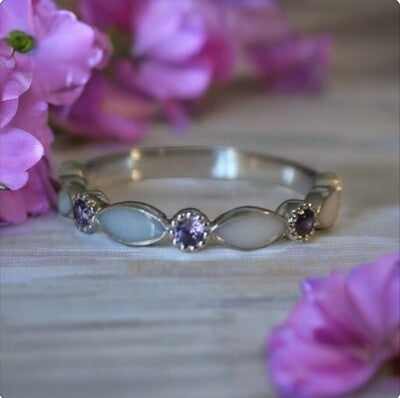 Anillo Bella liso Leche