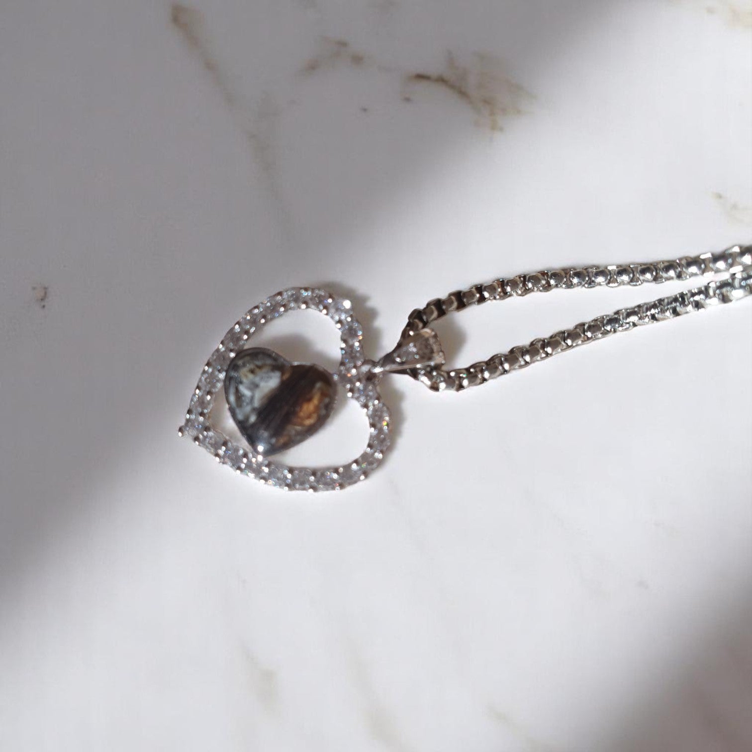 Colgante corazón circonita