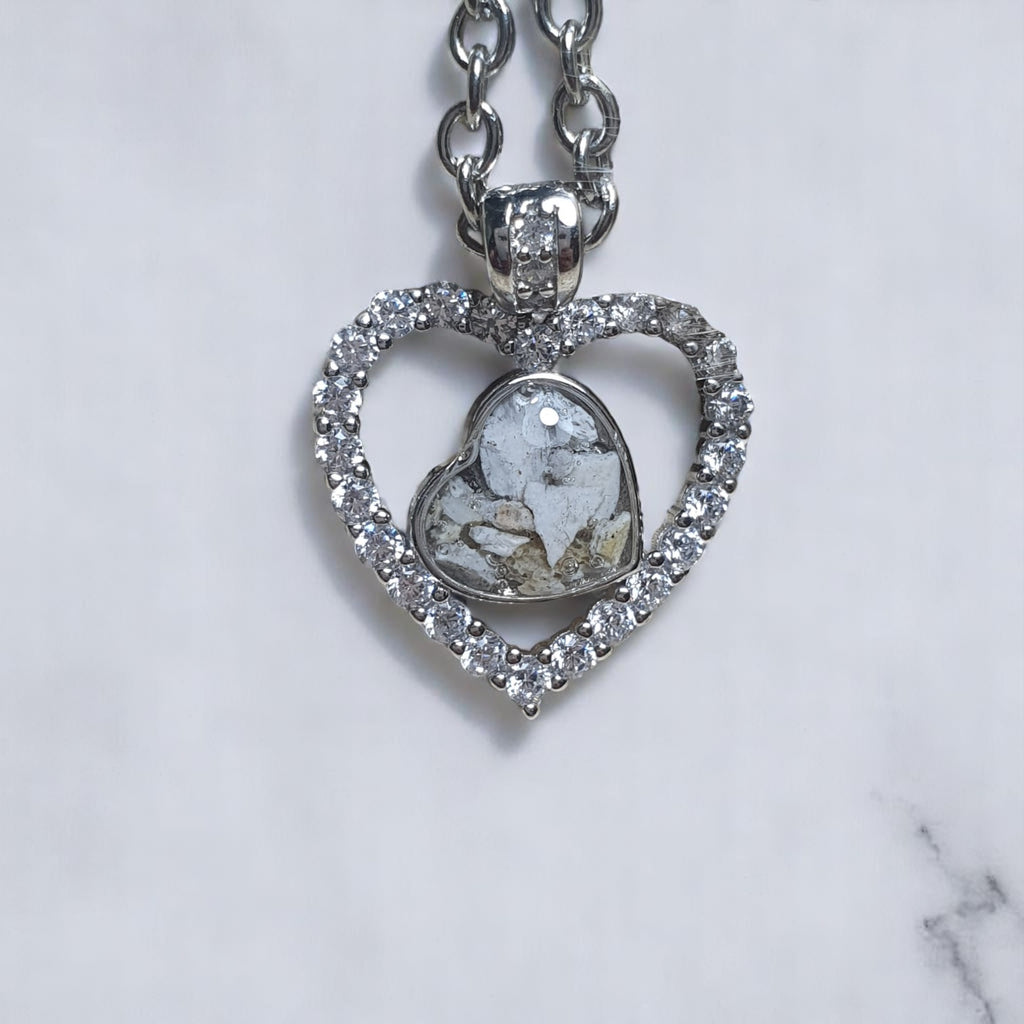 Colgante corazón circonita