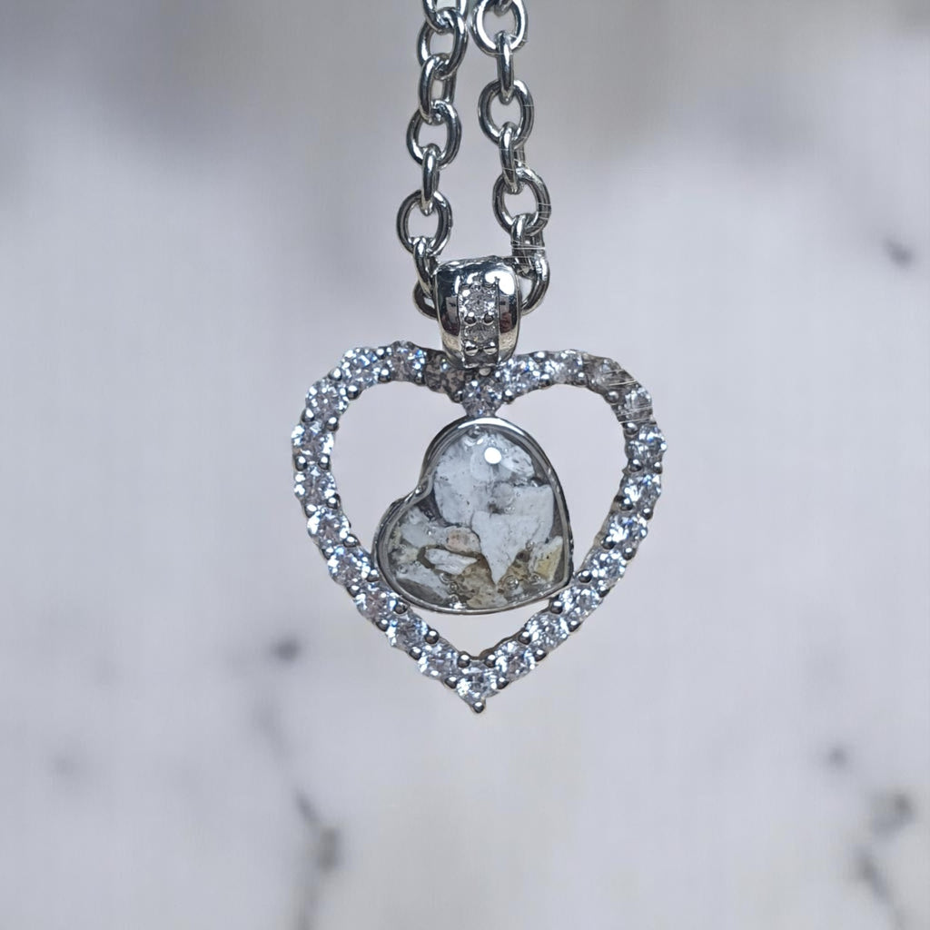 Colgante corazón circonita