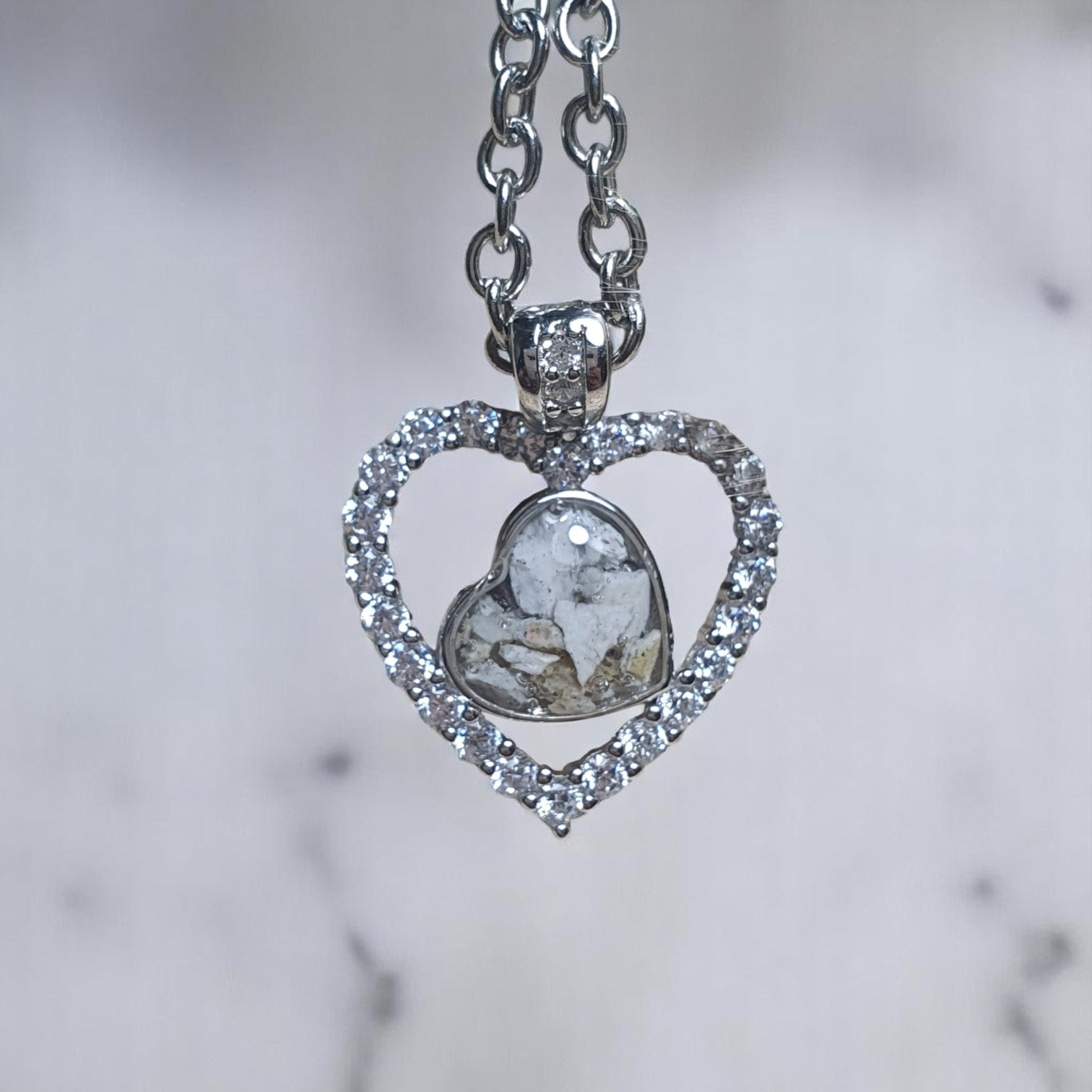 Colgante corazón circonita